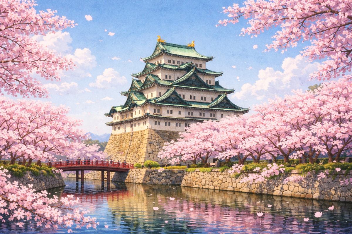 【名古屋城の桜2026】見頃・桜まつり・ライトアップ・子連れお花見完全ガイド